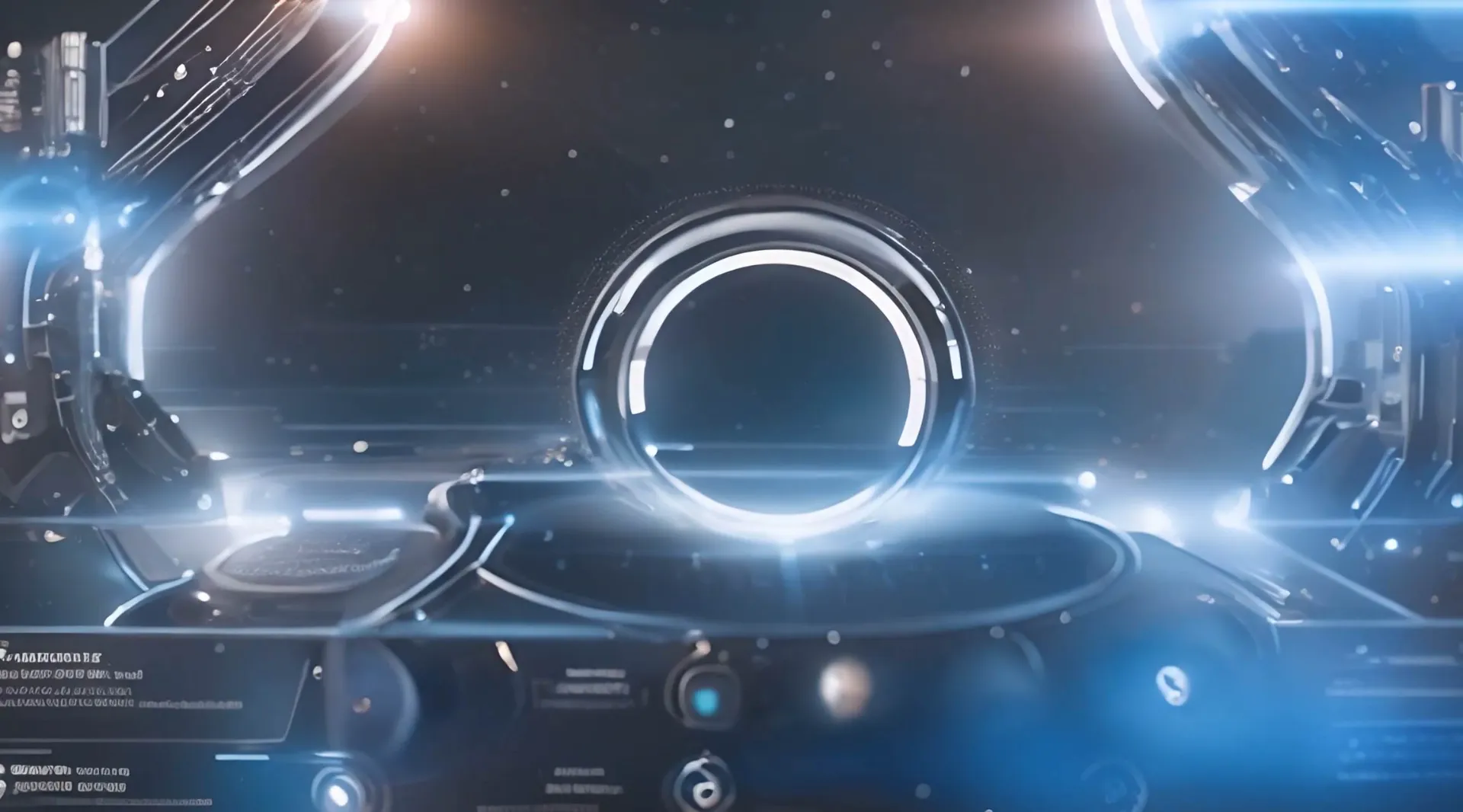 Dynamic Sci-Tech Circle Video Backdrop